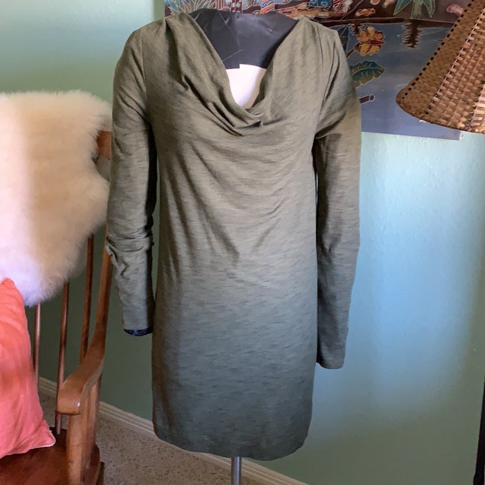 Olive Heather cotton knit tunic